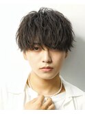 王道マッシュショートパーマ