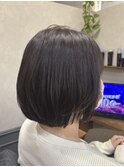 重すぎないベージュカラー×小顔ボブ【カミケン清明店】
