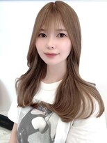 ルージュシー 堀江(RU10C) ハイライトカラーミルクティーベージュレイヤーカット