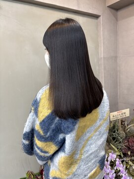 ファビ 渋谷(Fab) くびれヘア/暗めカラー/アプリコットオレンジ/縮毛矯正