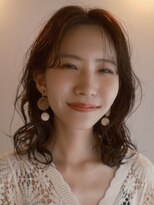 トッド(tod)&nbsp;ミディアムパーマ/デジタルパーマ/ベージュカラーボブパーマ暗髪