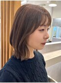 韓国風　前髪カット　艶髪　くびれ巻き　サイドバング