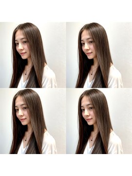 透明感ストレート×メテオカラー美艶ロング