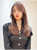 大人グレージュカラー　　シルキーベージュ　韓国ヘア