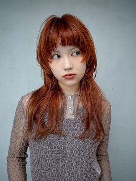 ギークス(GEEKS) 【GEEKS渋谷】ミディアムレイヤー/ウルフ/20代30代/ワンブリーチ