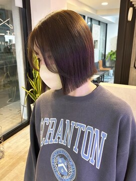 ラッキーヘア 加古川(Lucky Hair) タッセルボブ×オリーブベージュ【芝本】