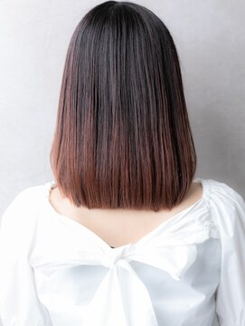 カバーヘア ブリス 戸田公園西口店(COVER HAIR bliss) エンドカラー艶感ストレートかきあげミディアムX戸田公園30代