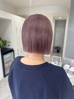 レノ 直江店(RENO)&nbsp;切りっぱなしボブ／ピンクベージュ