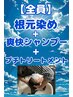 【頭皮ケア】根元染め+爽快シャンプー+プチトリートメント(レギュラー)
