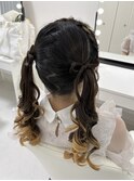 リボンヘアツインテール