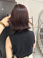 カミエ(kamie)&nbsp;柔らかグレージュのツヤボブ×透明感カラー