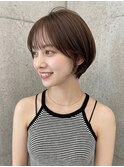 【大人丸みショート♪】　髪質改善　ショートボブ　透明感カラー