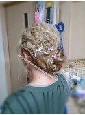 【￥】仙台 結婚式 ヘアセット 編み込みヘアアレンジ 卒業式