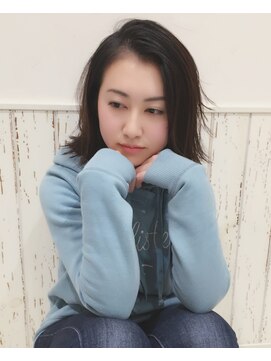 ベック(BECK) ラフに外ハネ切りっぱなしボブ◇上新庄美容室BECK◇