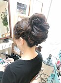 きれいめロング夜会巻き風アレンジ【ヘアアレンジ 立川/立川南】