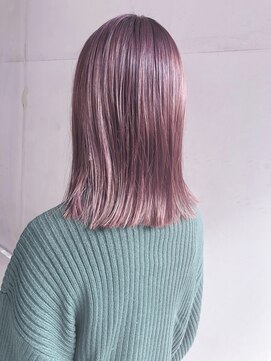 ヘアーアンドアトリエ マール(Hair&Atelier Marl) 【Marl】ラベンダーグレージュカラーの切りっぱなしセミディ♪