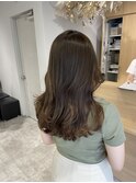 レイヤーカット×ミントベージュ