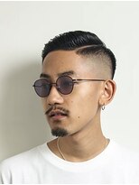 レンゲン(LENGEN)&nbsp;束感刈り上げビジネス七三ツーブロックアップバング１８２