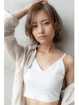 ケアリー 武蔵小杉(Carelly)&nbsp;大人かわいい前髪セシルカットココアブラウンフリンジウェーブ