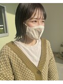 シースルーバングとボブ