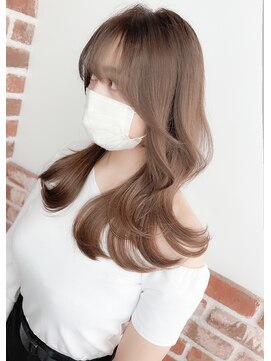 エニー 栄(Any) 韓国風くびれヘア♪透け感ミルクティー