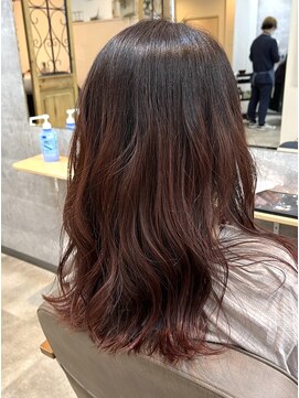 サロン ド クレア(salon de CLEA) ピンクグラデーションセミロング☆