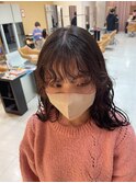 前髪パーマ