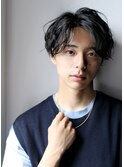 『力石サトシ』波巻き束感ショートツーブロックマッシュ