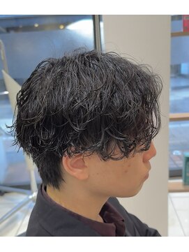 ハバナ 渋谷(HAVANA) 刈り上げないセンターパート×波巻きスパイラルパーマ