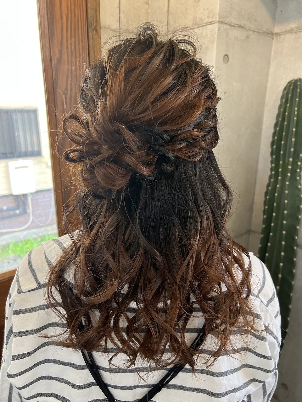 ヘアセット】 サイドシニヨン編み込みハーフ：L183636039｜ラグズ