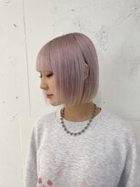 クク(QUQU)&nbsp;さくらボブ/ ボブ　ピンクカラー　ピンク　ペールカラー