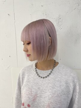 クク(QUQU) さくらボブ/ ボブ　ピンクカラー　ピンク　ペールカラー