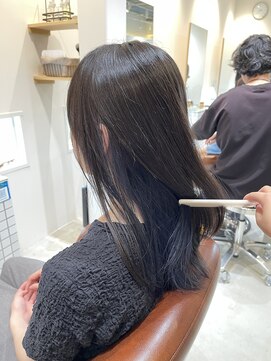 ファスナーグランデ(fustener grande) 艶ストレート×インナーブルー