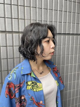 アオ(AO。) クリームパーマ/スパイラルパーマ/切りっぱなしボブ/ベルボブ