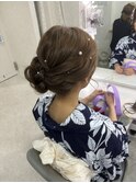 浴衣サイドアップヘア