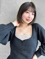 ロンド ジュルード 名古屋(Lond jeloud)&nbsp;イヤリングカラー　艶ボブ