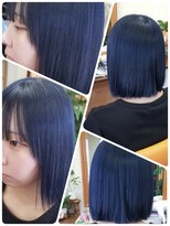 クリア 美容室&nbsp;最近人気のブルーブラックが可愛い♪