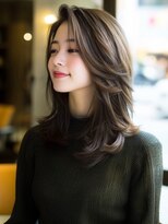 アルトリスト(Altruist Aging×HAIR&SPA)&nbsp;★ダークアッシュ大人ガーリーボブ着物ミディアムレイヤーカット