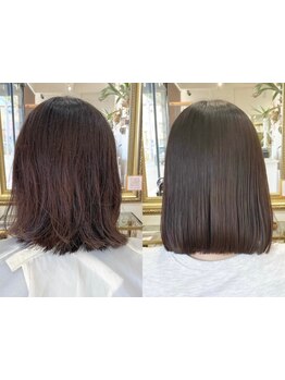 髪のダメージが気になる方におすすめ！髪の内部から補修し、指通り滑らかなうるおいストレートヘアに★