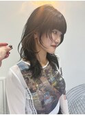 イヤリングカラー/マロンベージュ/レイヤーロング