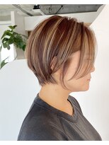 ブロン(BLANC)&nbsp;ショートボブ/30代40代50代ヘアスタイル