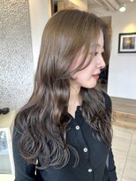 ヘアラウンジ ビーチ 青山 外苑前(hair lounge BEACH) ブリーチなし柔らかオリーブベージュ透明感カラー
