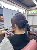 おしゃれフィッシュボーン ドレスヘア 結婚式 お呼ばれ 二次会