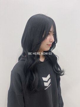 ビーヒアナウ N゜03 金沢駅西店(BE HERE NOW) 【韓国ヘア/レイヤーカット/ブルーブラック】