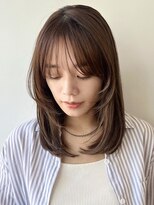 ガーデン 銀座(GARDEN)&nbsp;顔まわりレイヤー/小顔/ココアベージュ/シースルーバング/銀座