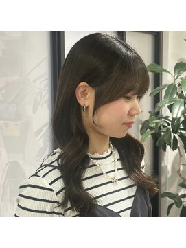 顔まわりカット/オリーブグレージュ/博多