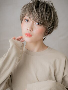 カバーヘアアンドスパ ブリス 浦和(COVER HAIR&SPA bliss) ウォームブラウンハイライト小顔フェザーショートX浦和20代30代