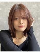 ロシェ 横浜店(loche)&nbsp;イメチェン×ミディアムレイヤーカット×ピンクベージュ横浜駅