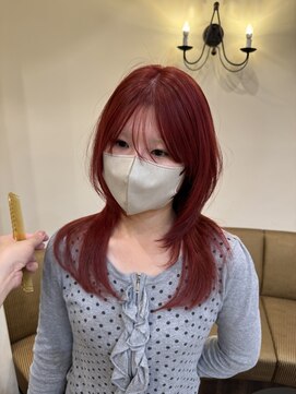 コラゾン イオンモール長久手店(Corazon) ハッシュカット×チェリーレッド