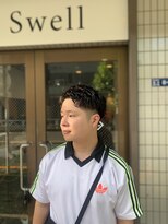 スウェル 押上店(Swell) メンズショート×ピンパーマ
